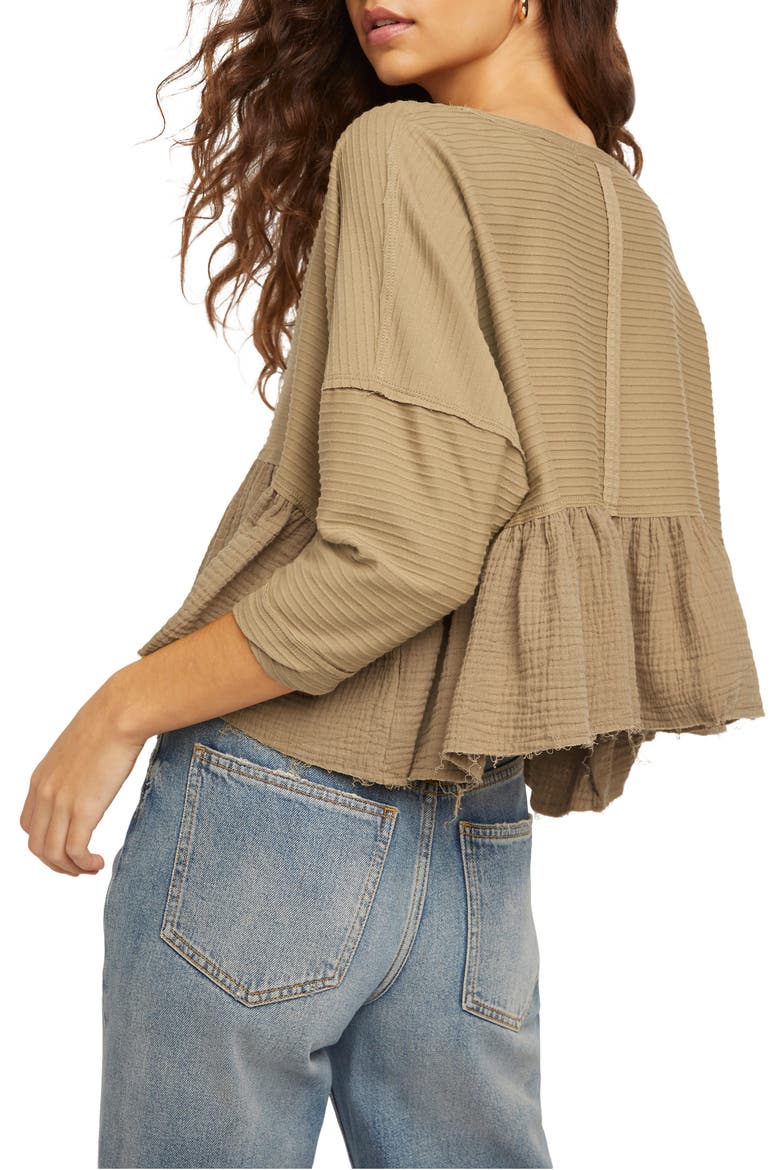 Dallas Crop Henley Top, Alternate, color, NATIVE LAND