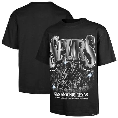 Men's '47 Black San Antonio Spurs Past Champs Collection Flashbulb Foundation T-Shirt