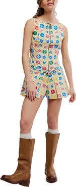Free People Dune Dancer Belted Floral Romper