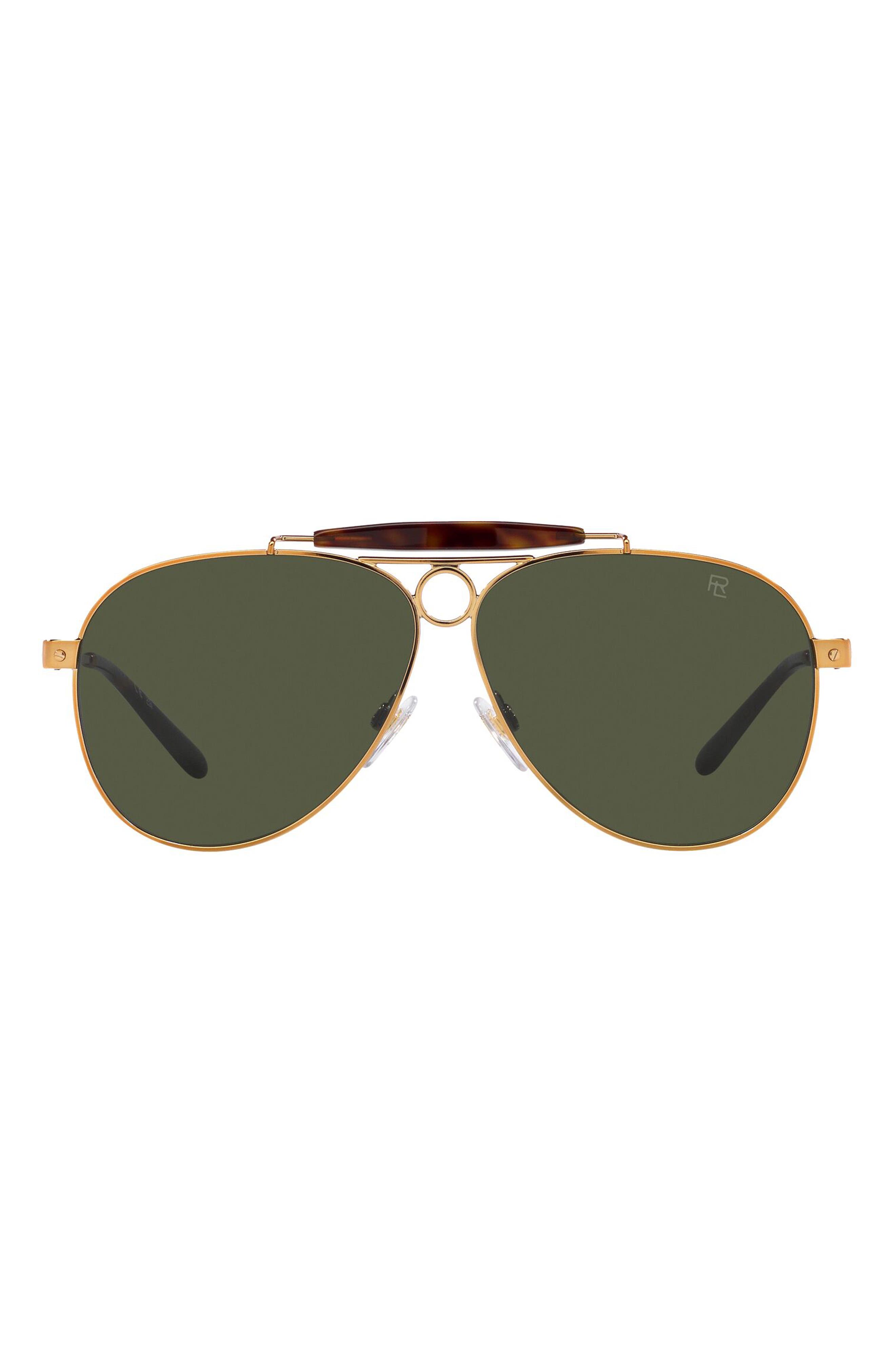 Ralph Lauren 61mm Aviator Sunglasses in Antiq Cop 