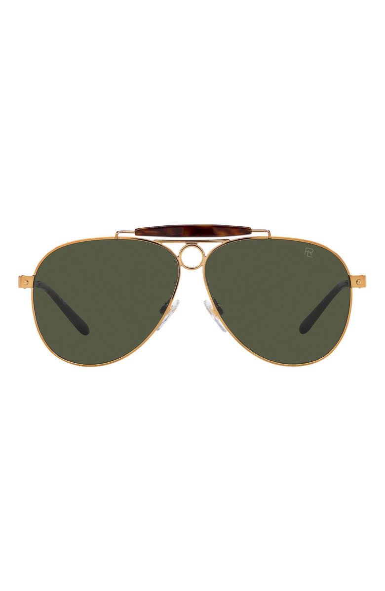 Ralph Lauren 61mm Aviator Sunglasses, Main, color, Antiq Cop