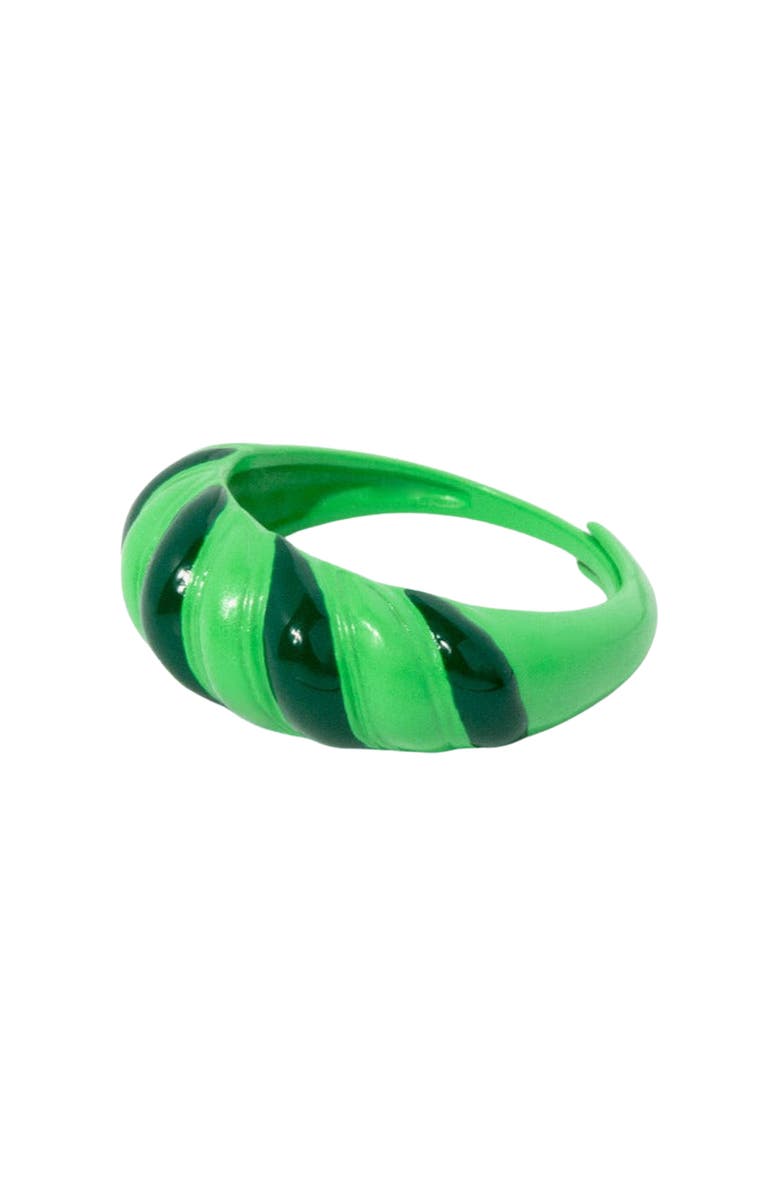 Little Sky Stone Croissant Ring, Alternate, color, Emerald Green