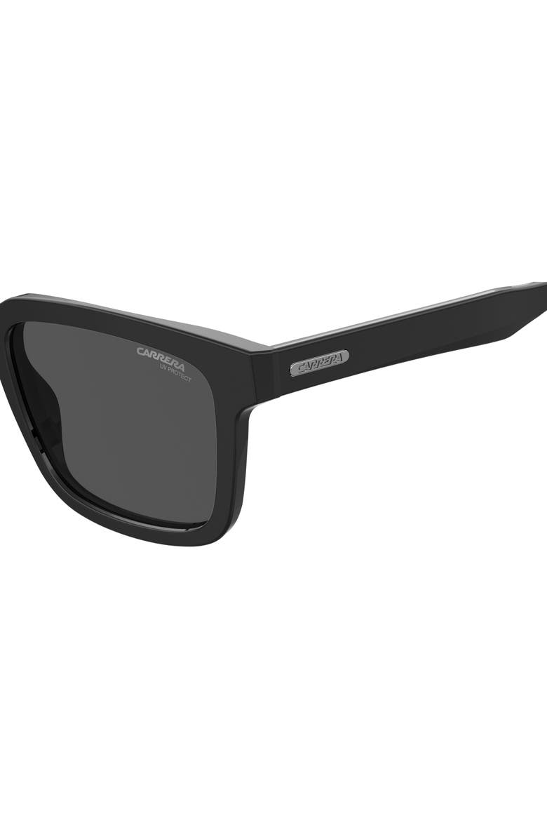 Carrera Eyewear 53mm Chunky Rectangle Sunglasses, Alternate, color, Black
