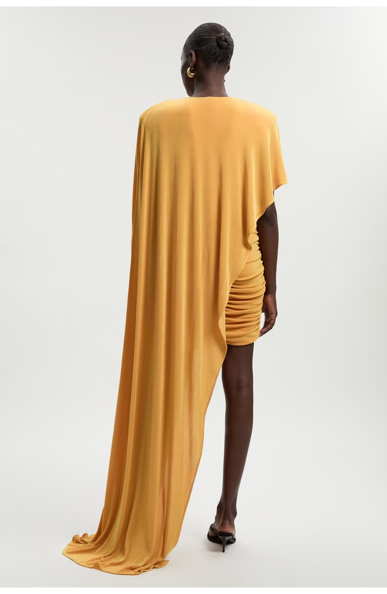 Karen Millen Premium Detail Mini Dress, Alternate, color, Ochre