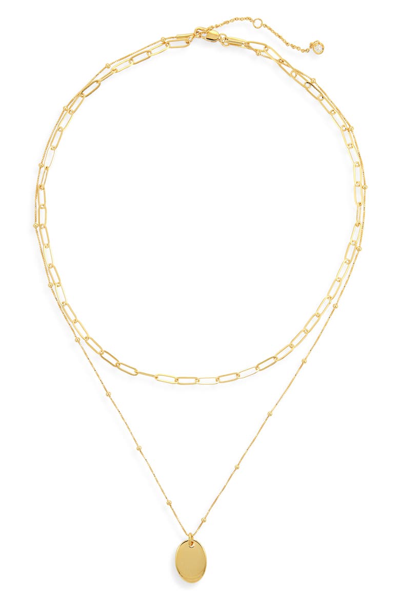 Demi Fine Layered Pendant Necklace, Main, color, 14K GOLD PLATED