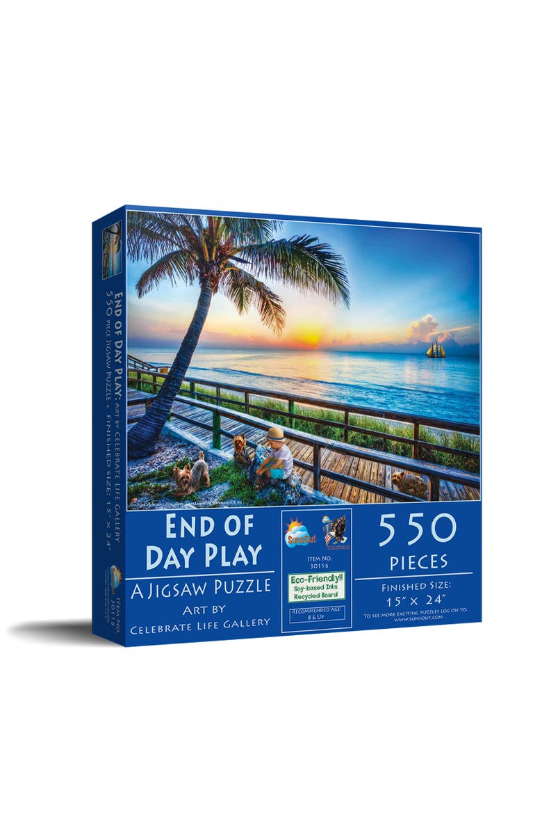 Sunsout End of Day Play 550 piece Jigsaw Puzzle for Adults, Main, color, Multicolor