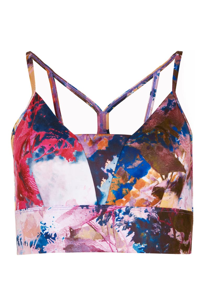 Super Sculpt Yoga Bra, Alternate, color, PINK CORAL PRINT