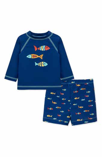 Little Me Fish UPF 50+ Rashguard Top & Bottoms Set