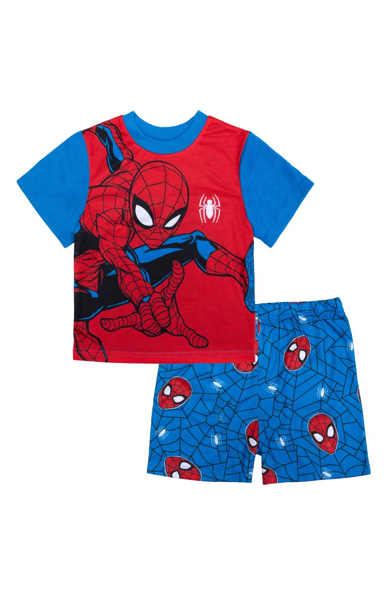 AME Kids' Spider-Man Short Pajamas, Main, color, Red