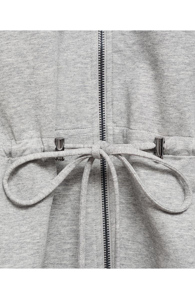 MANGO Short Sleeve Adjustable Waist Jacket, Alternate, color, Medium Heather Grey