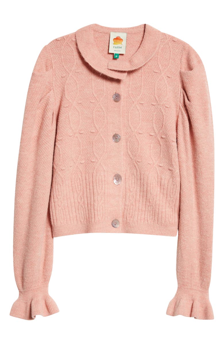 FARM Rio Ruffle Cardigan, Alternate, color, 