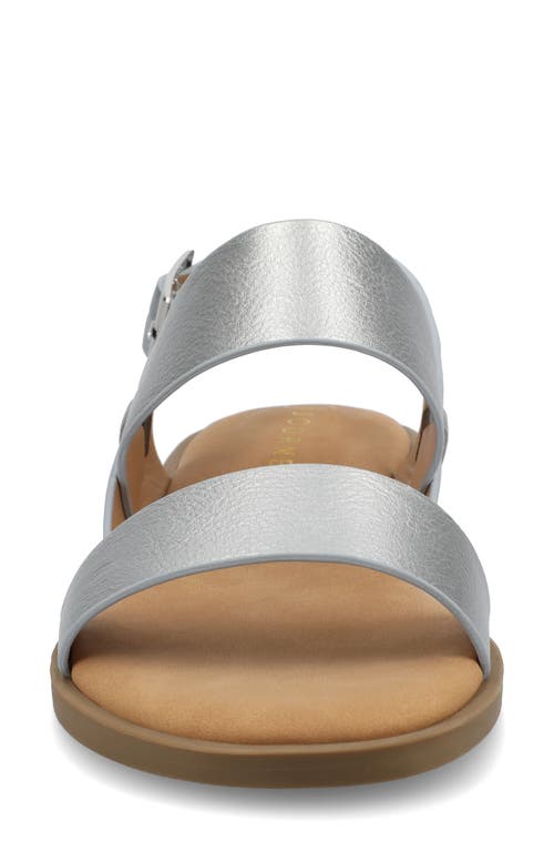 Journee Collection Lavine Slingback Sandal In Silver