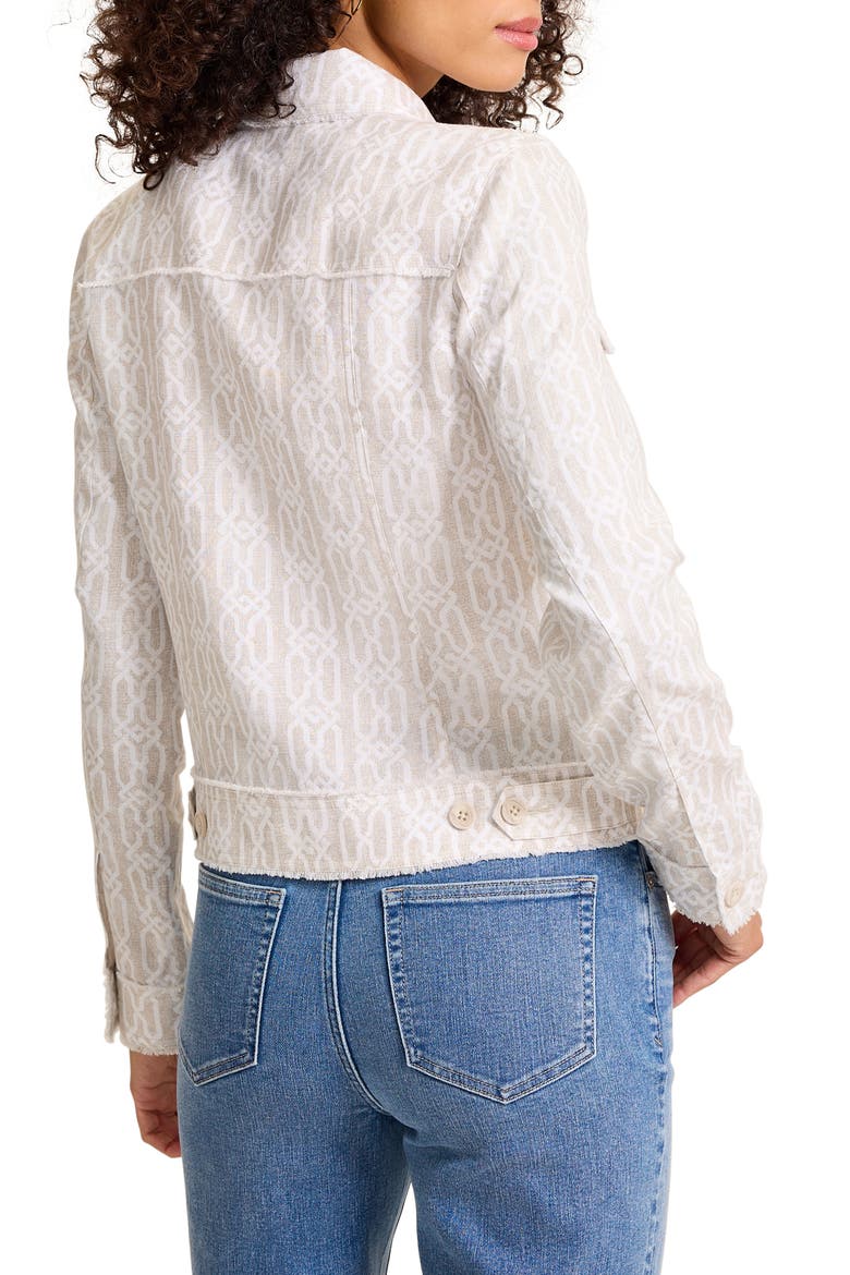 Canopy Shores Two Palms Raw Edge Linen Jacket, Alternate, color, PURE KHAKI