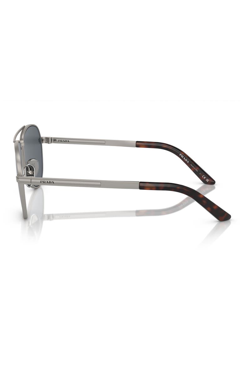 60mm Pilot Sunglasses, Alternate, color, MATTE GREY