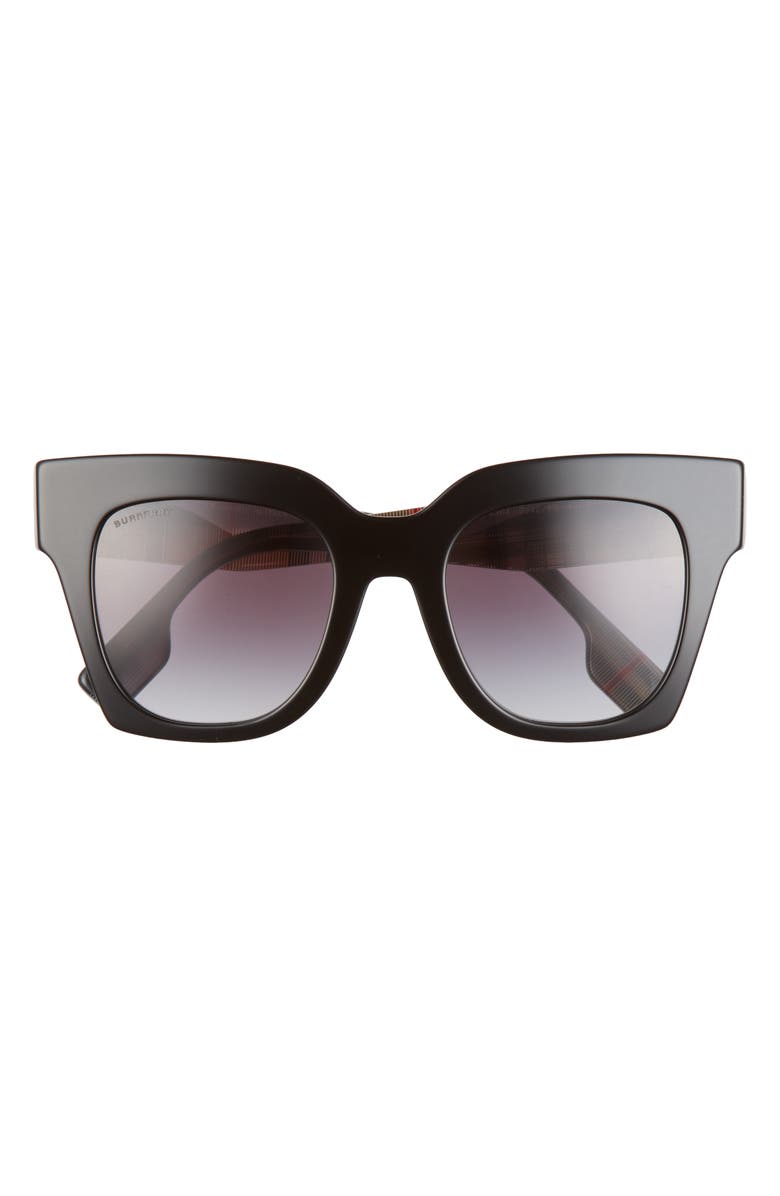 Burberry 49mm Cat Eye Sunglasses, Main, color, Black/Grey Gradient