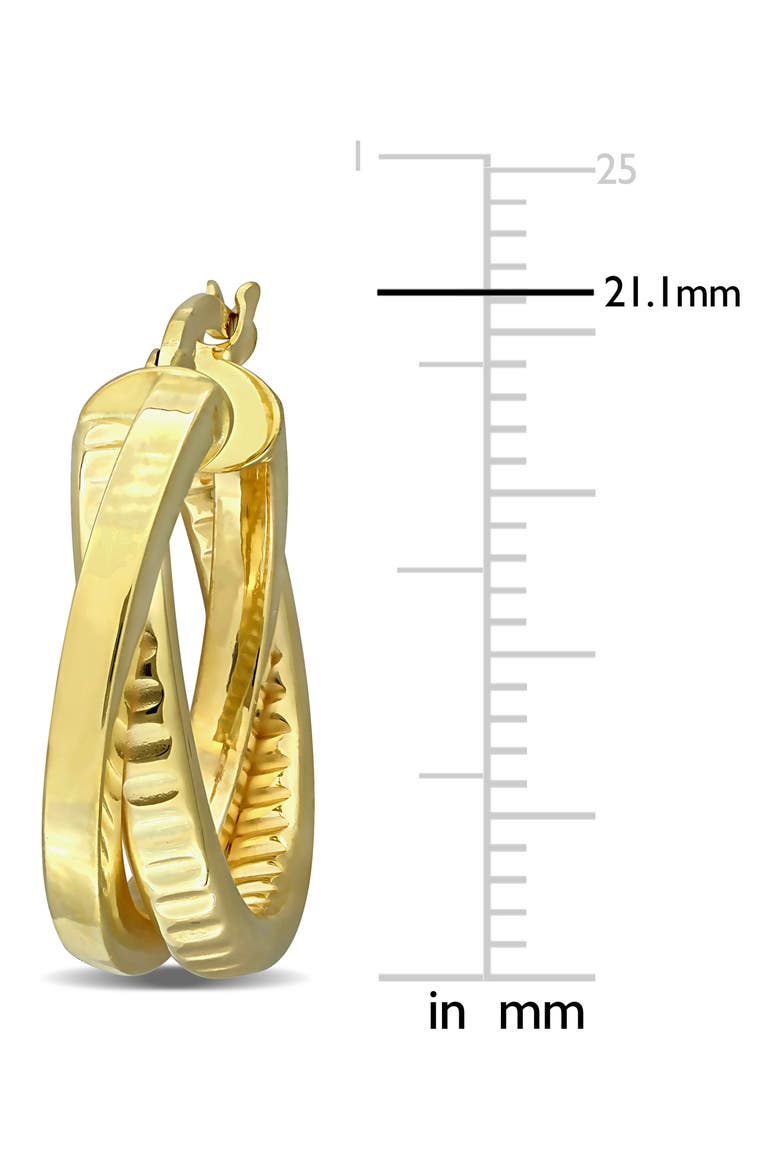 Interlocking Hoop Earrings, Alternate, color, GOLD