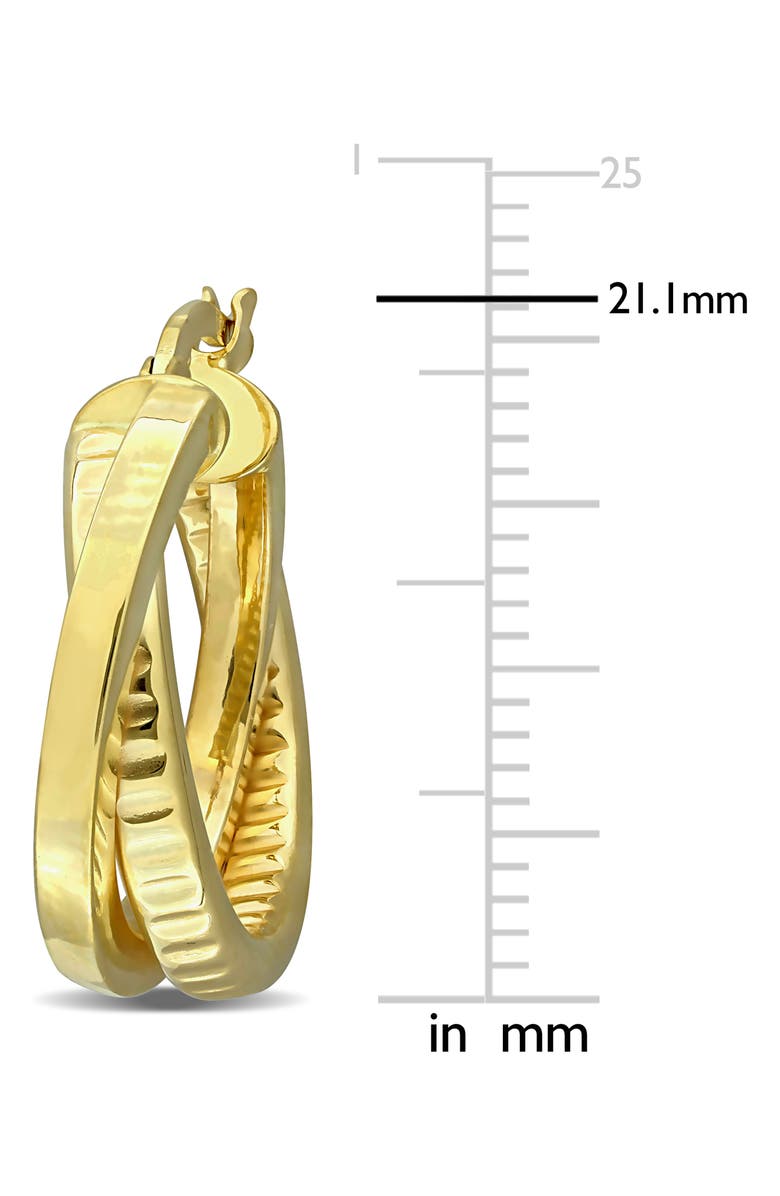 DELMAR Interlocking Hoop Earrings, Alternate, color, Gold