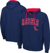 COLOSSEUM Men's Colosseum Navy Ole Miss Rebels Big & Tall Full-Zip Hoodie