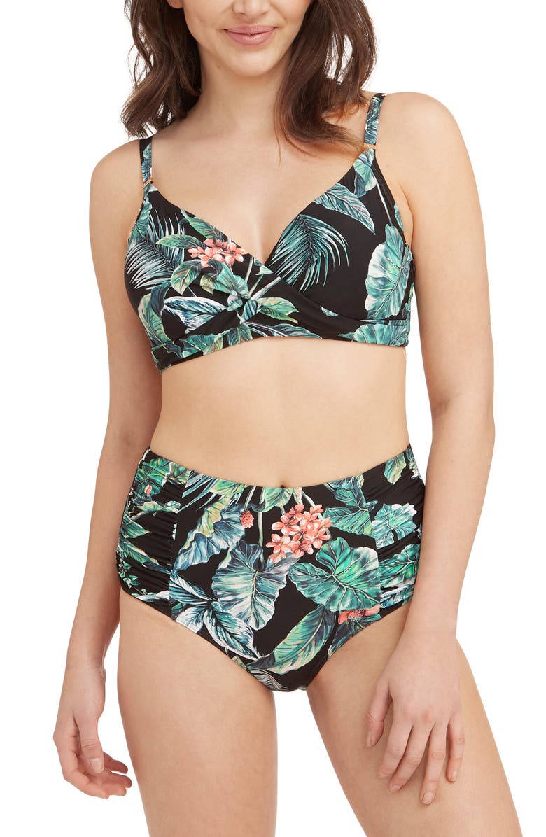 Sea Level Twist Front DD- & E-Cup Underwire Bikini Top, Alternate, color,