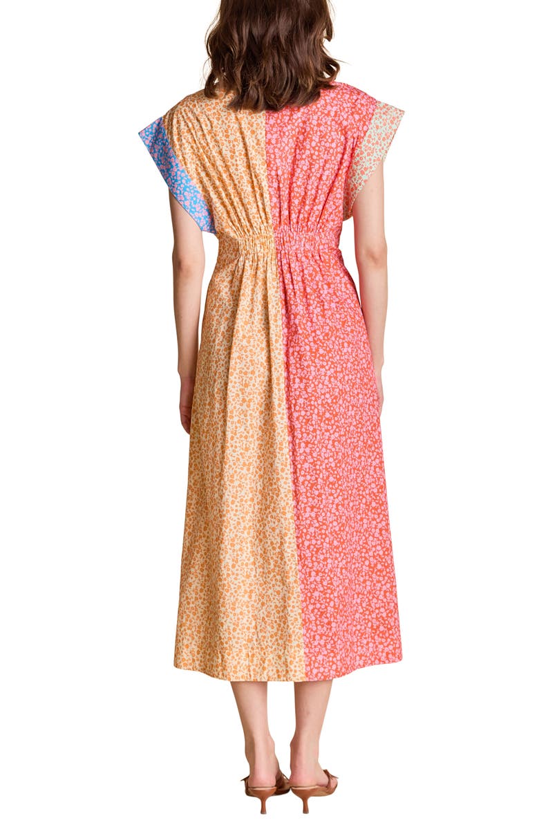 English Factory Colorblock Shirtdress, Alternate, color, Orange Multi