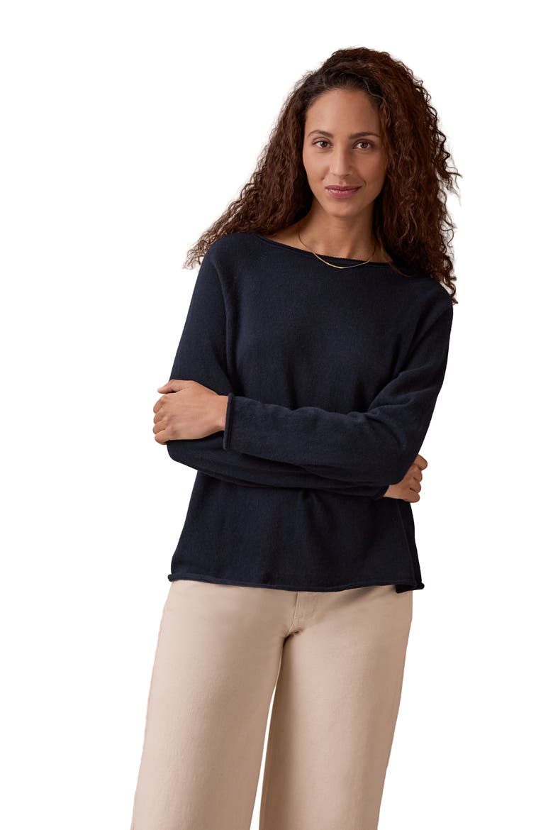Supersoft Essential Sweater, Alternate, color, Dark Navy
