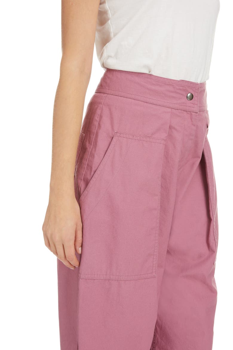 Tie Hem Pleated Pants, Alternate, color, VIOLET