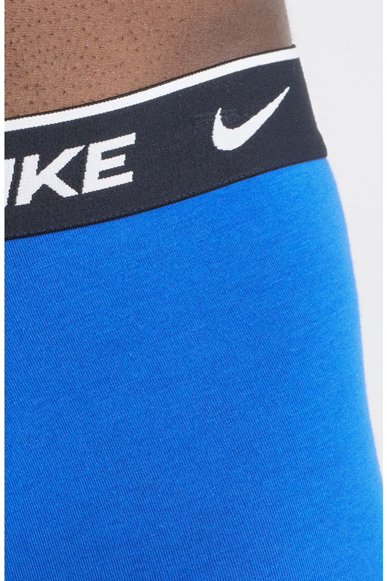 3-Pack Essential Stretch Cotton Long Boxer Briefs, Alternate, color, BLUE/ BLACK ASSORTED