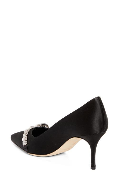 Manolo Blahnik Asapump Satin Pumps In Black
