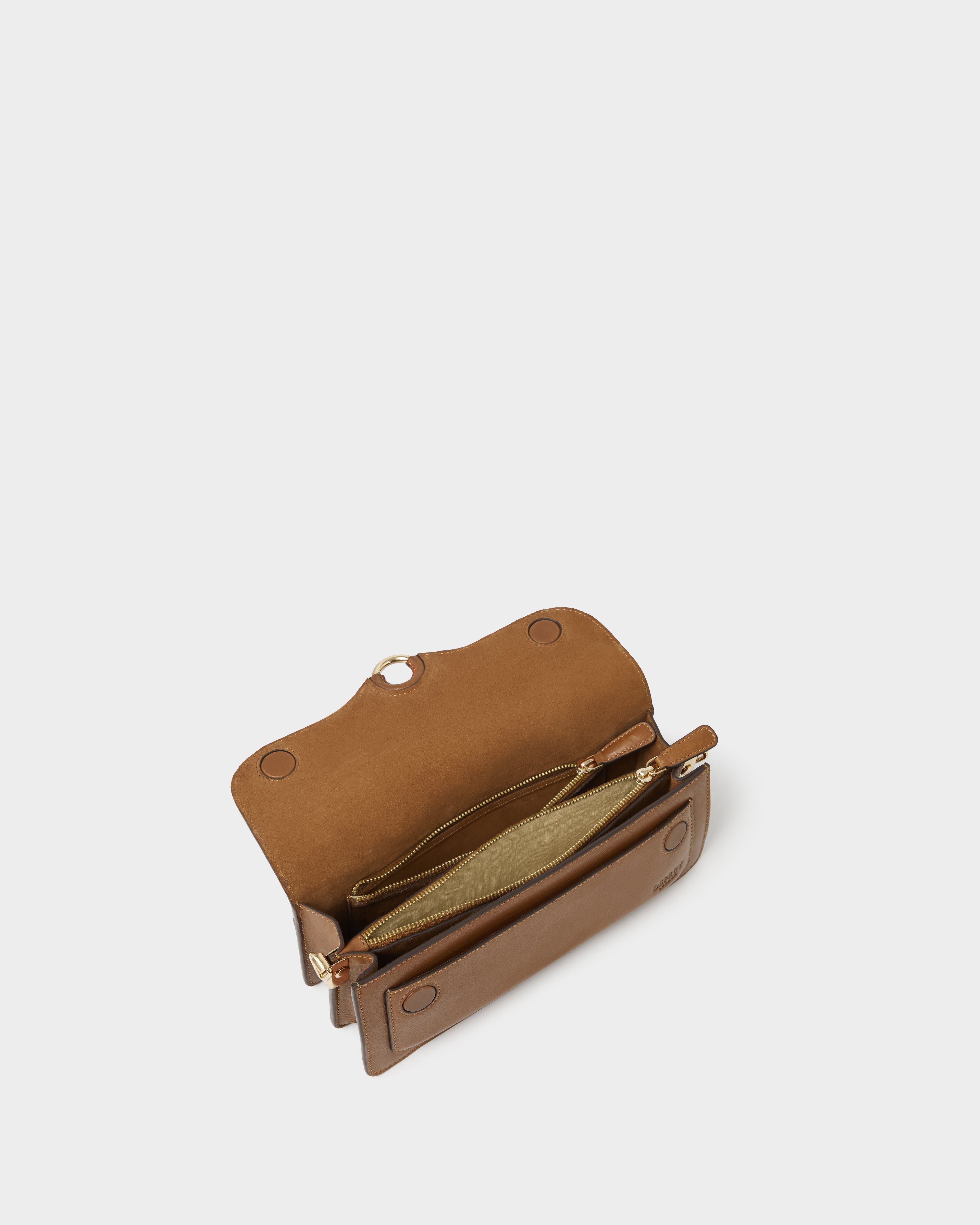 The Marlow Leather Shoulder Bag, Alternate, color, Tan