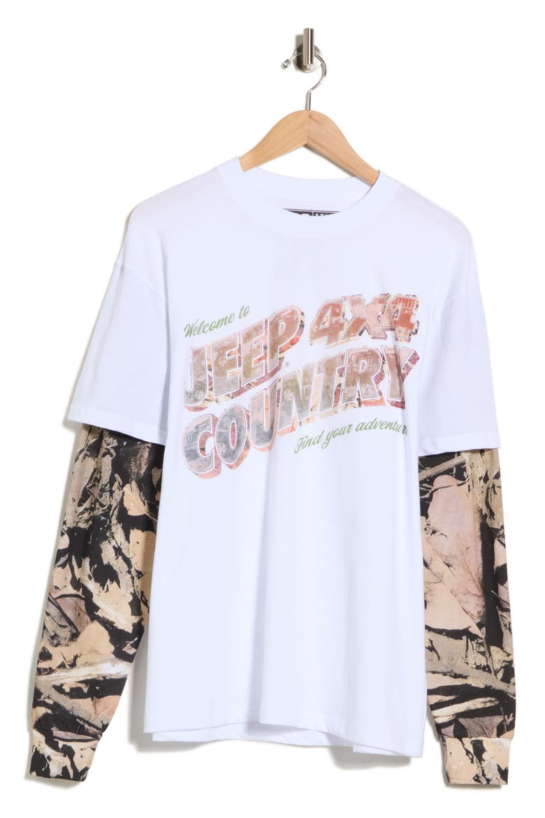 Jeep Country Long Sleeve Cotton Shirt, Alternate, color, CAMO