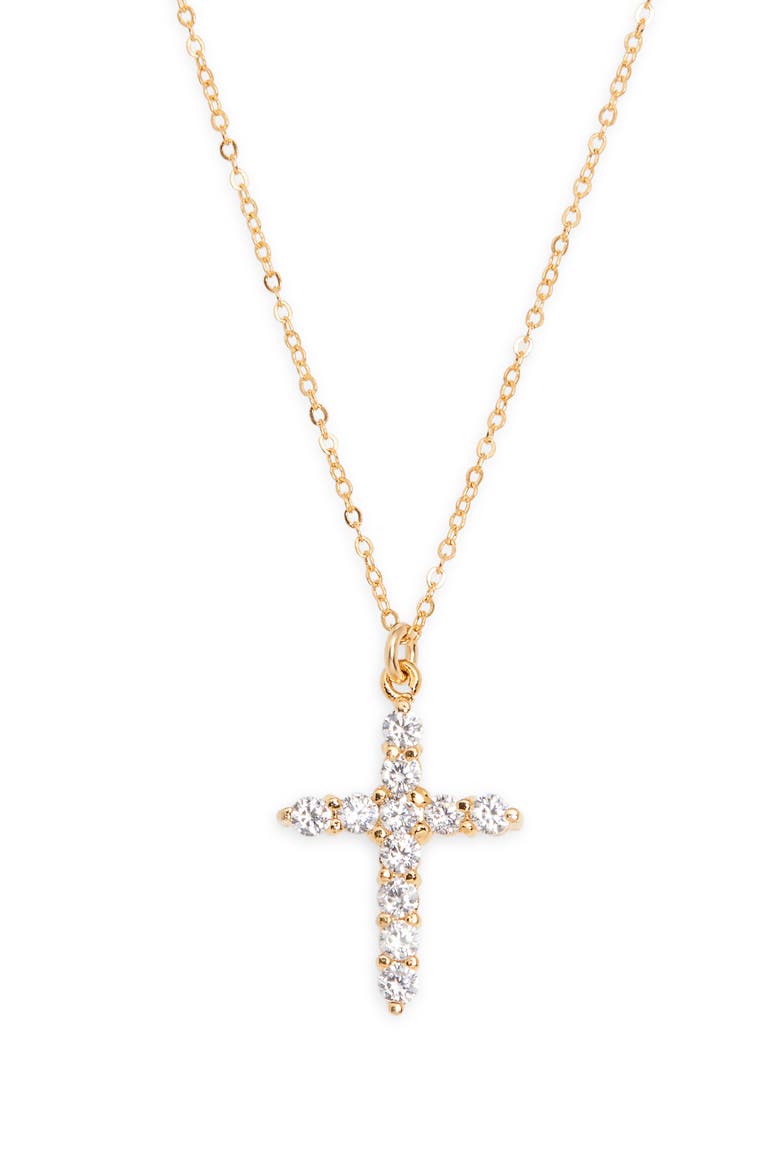 Asher Cross Necklace, Main, color, GOLD