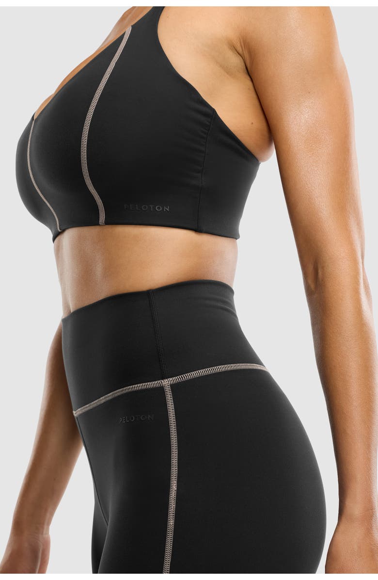 Peloton Cadent V-Neck Bra, Alternate, color, Black