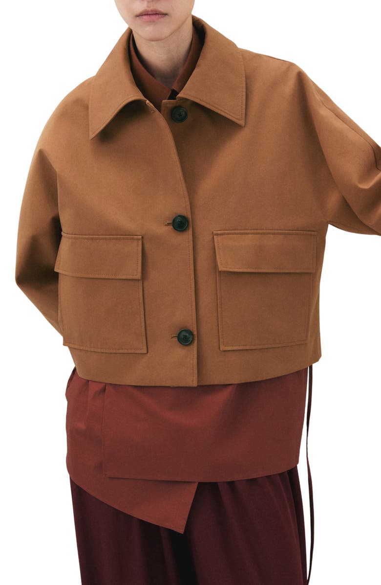 MANGO Brava Jacket, Main, color, Medium Brown