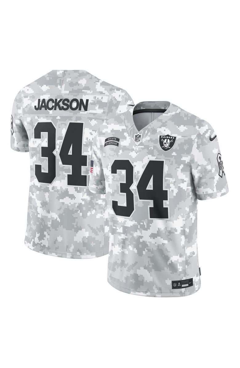 Nike Men's Nike Bo Jackson Arctic Camo Las Vegas Raiders 2024 Salute to Service Retired Player Limited Jersey, Alternate, color, 