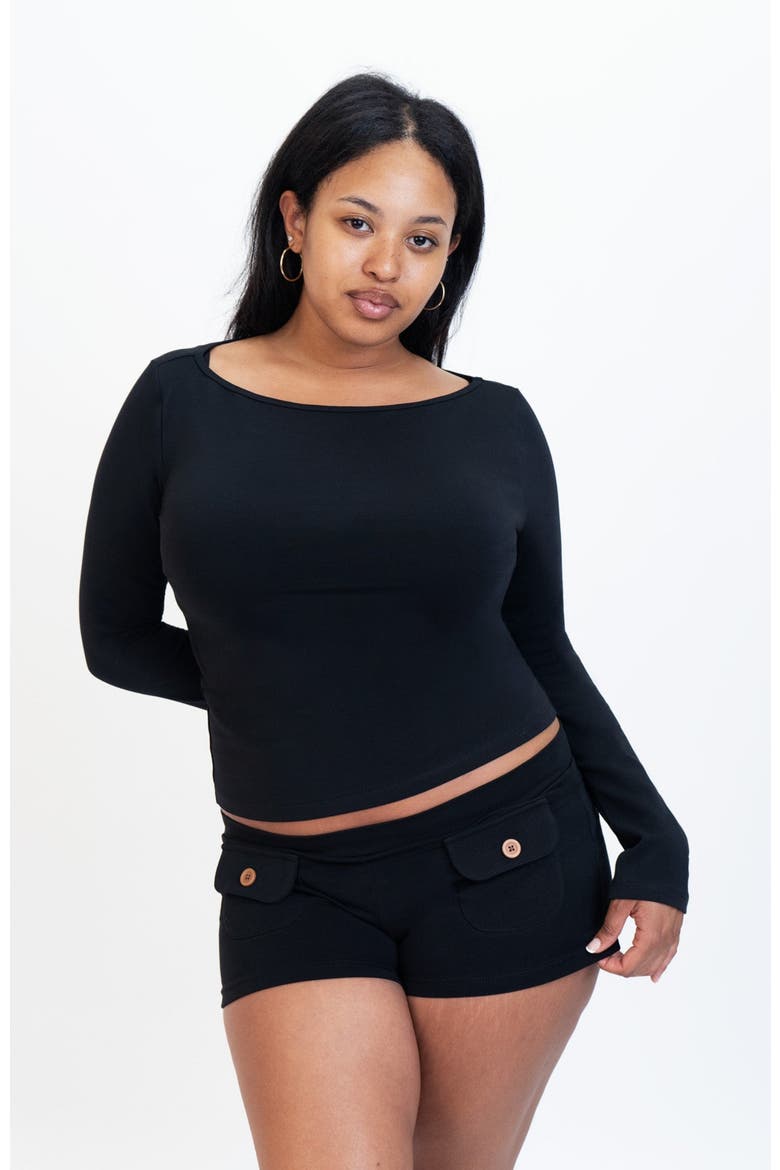 Long Sleeve Top, Alternate, color, Black
