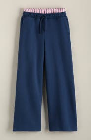 Treasure & Bond Kids' Mixed Waist Wide Leg Fleece Pants
