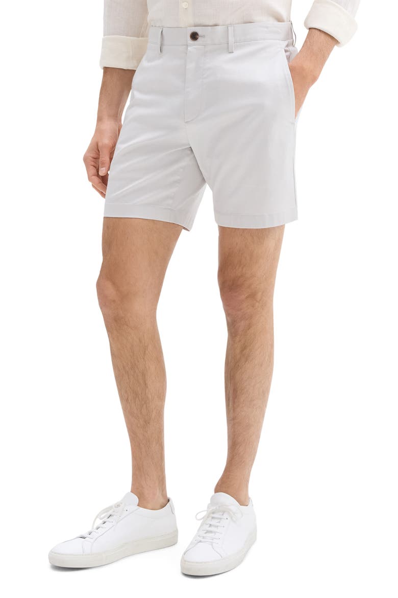 Zaine Cotton Blend Shorts, Alternate, color, FOG