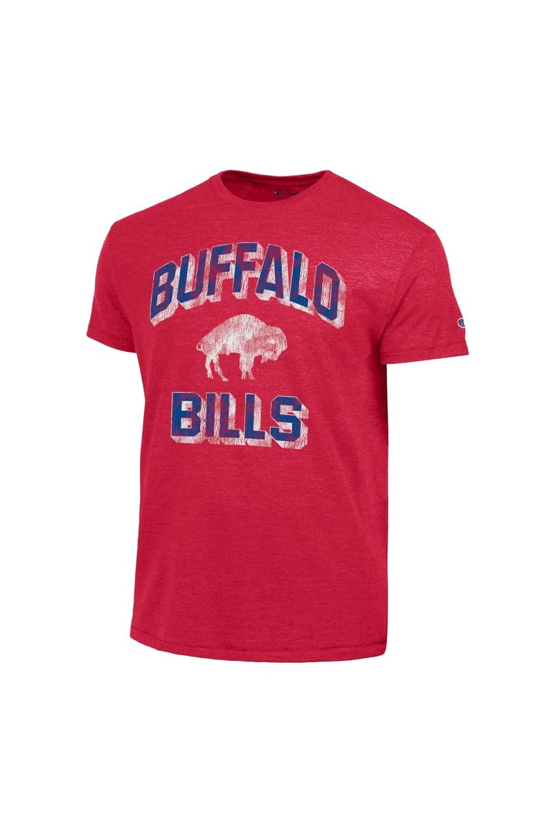 Men's Champion  Red Buffalo Bills Ultimate Tri-Blend T-Shirt, Alternate, color, Red