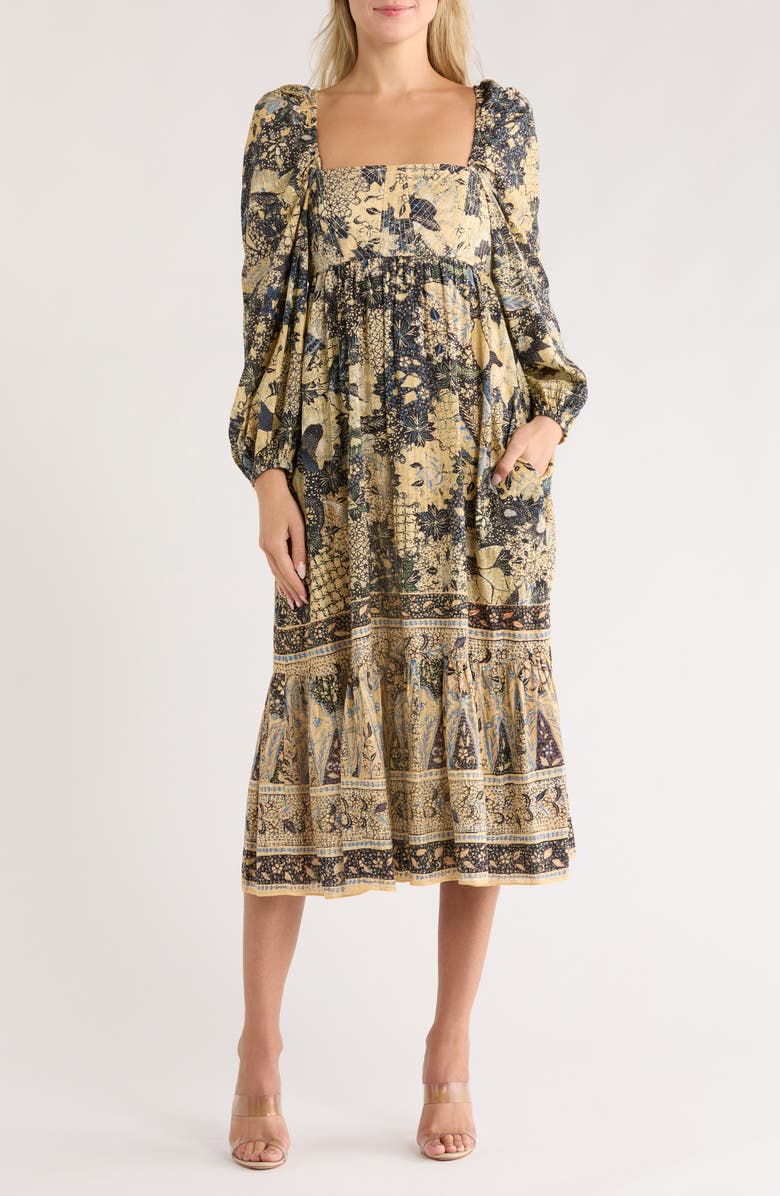 Ulla Johnson Natilda Long Sleeve Dress, Main, color, Bellflower