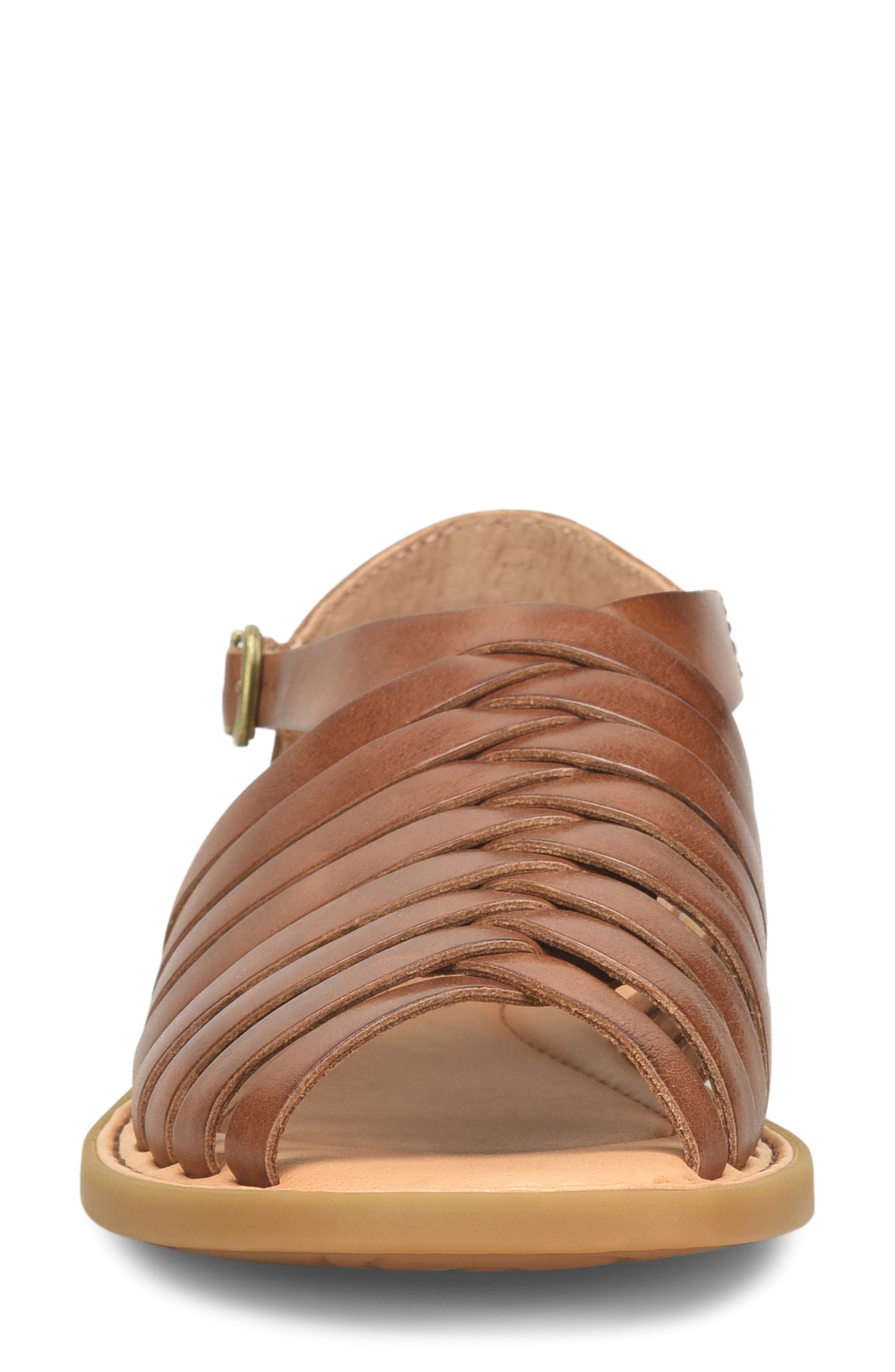 Ida Ankle Strap Sandal, Alternate, color, BROWN LEATHER