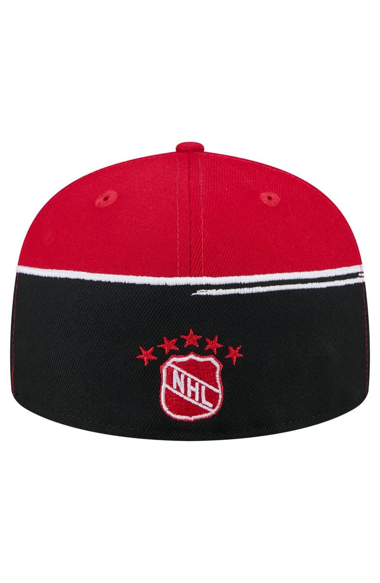 New Era Men's New Era Black/Red Detroit Red Wings Vintage Color Dip 59FIFTY Fitted Hat, Alternate, color, Black