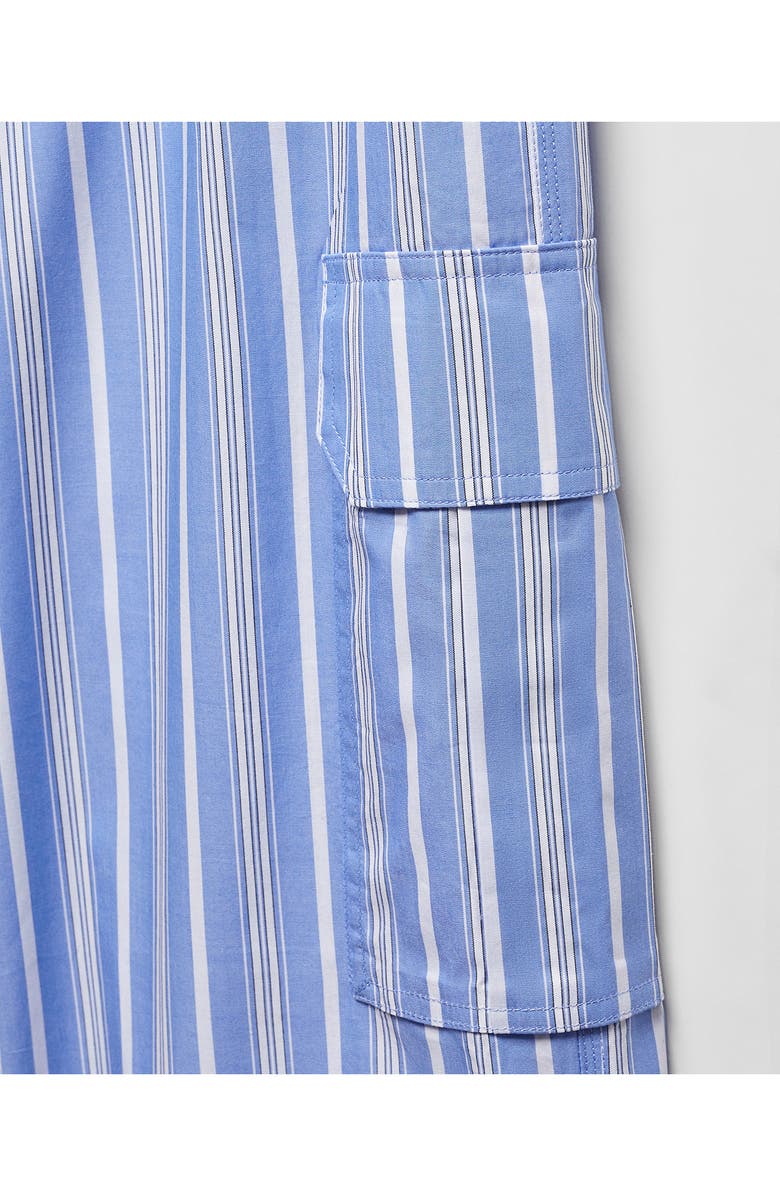 MANGO Stripe Drawstring Cargo Pants, Alternate, color, 