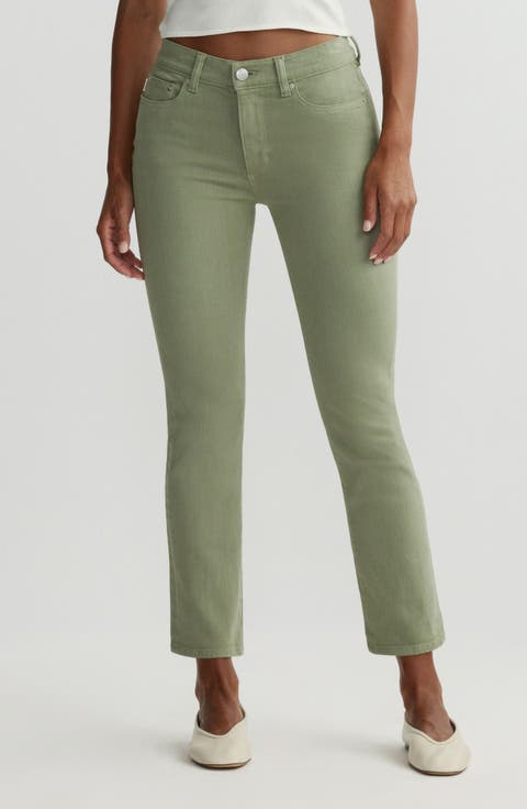 Mara Instasculpt™ Straight Mid Rise Ankle Jeans (Supergreens)