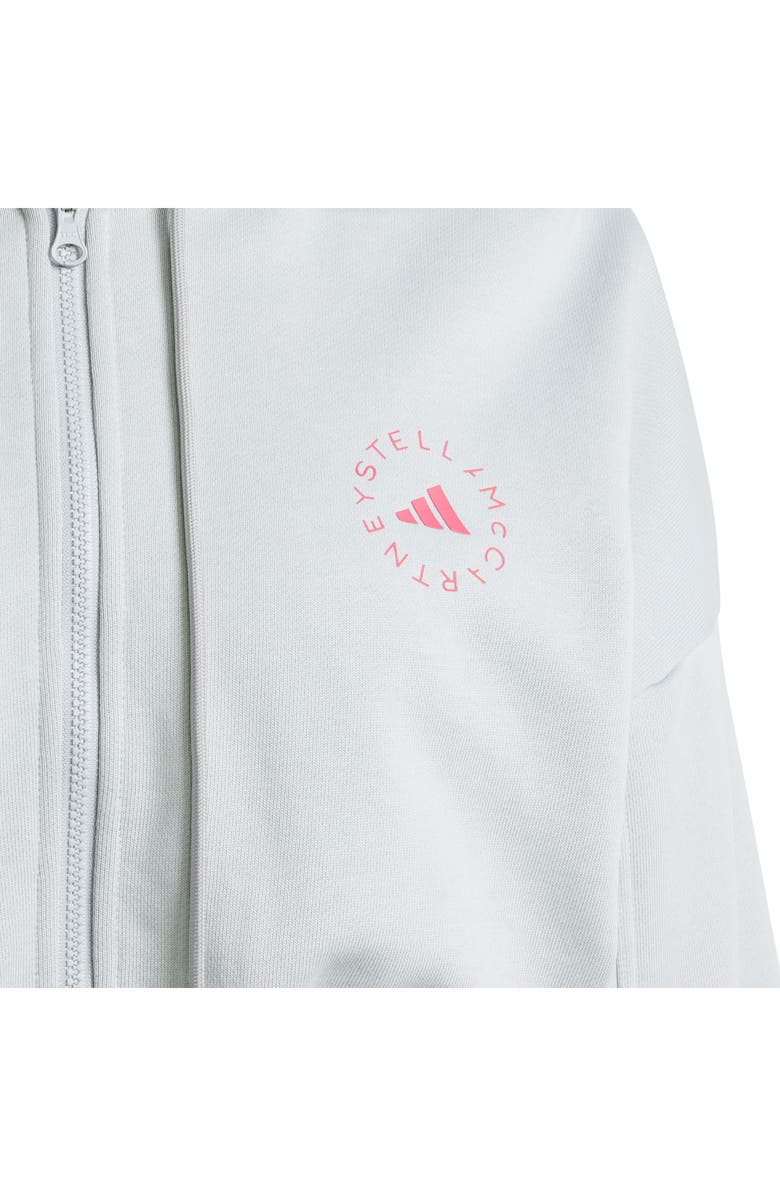 adidas by Stella McCartney Organic Cotton Crop Zip-Up Hoodie, Alternate, color,