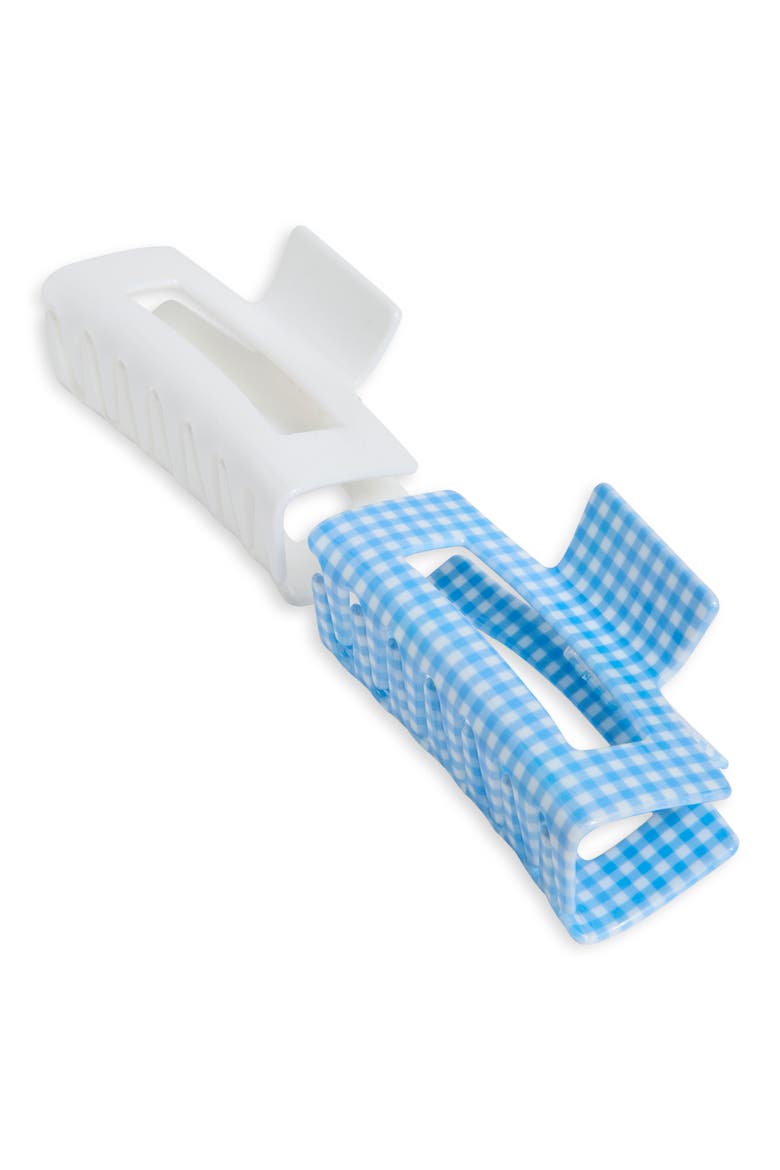Set of 2 Assorted Claw Clips, Main, color, BLUE SUBDUED