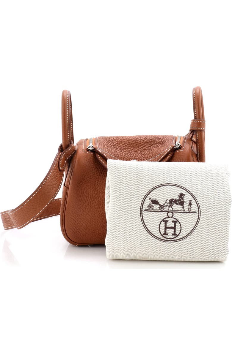 Pre-Owned Hermes Lindy Bag Clemence Mini, Alternate, color, Gold