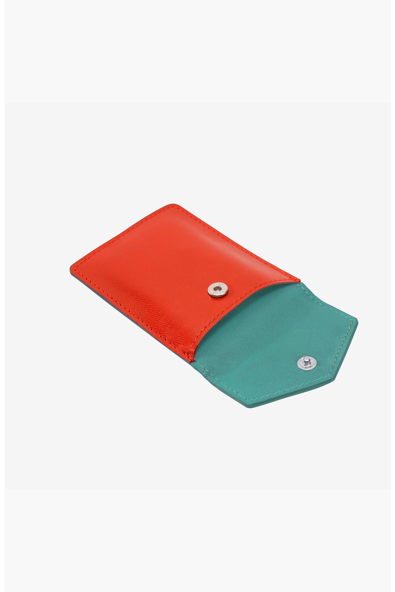 Siam Mini Card Case, Alternate, color, Orange / Sky