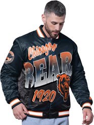 STARTER Men's Starter Navy Chicago Bears Pass Rush Varsity Full-Snap Jacket