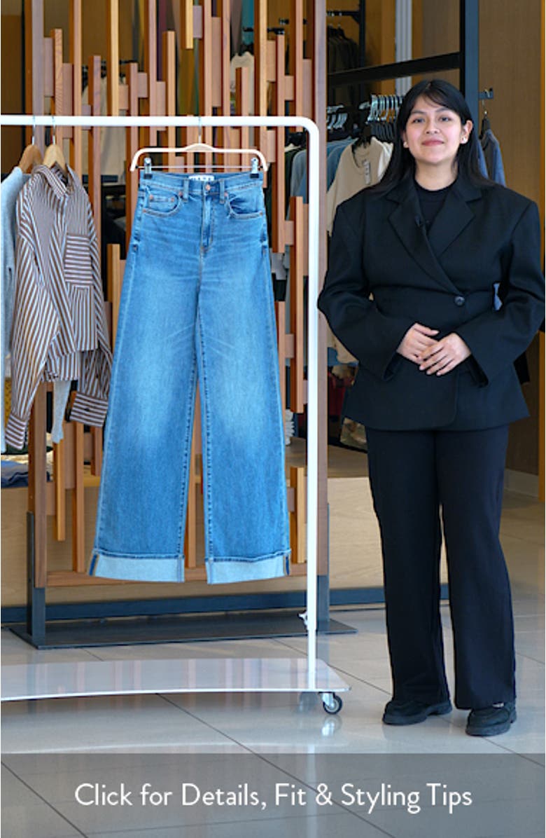 Far Out Cuffed High Waist Wide Leg Jeans, sales video thumbnail