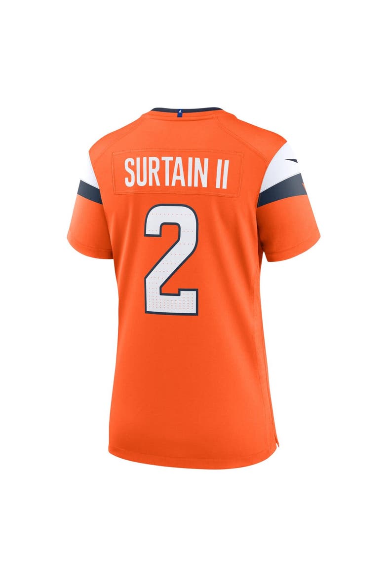 Women's Nike Patrick Surtain II Orange Denver Broncos Mile High Collection Game Jersey, Alternate, color, Orange